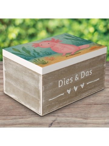 Mr. & Mrs. Panda Geschenkbox Axolotl Niedlich Design ohne Spruch in Weiß