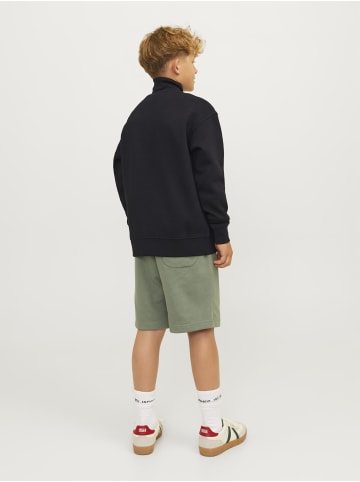 JACK & JONES Junior Sweatshirt mit Reißverschluss in Black