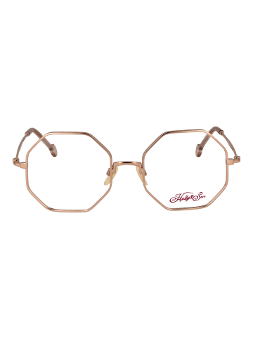 Hally & Son Frauen Gestelle mit Sonnenbrillen-Clips Geometrisch Rose Gold