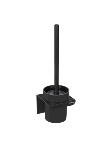 Wenko Silikonbürste für die Toilette in Schwarz, (B) 10,5 x (H) 35,5 x (L) 10,5 cm