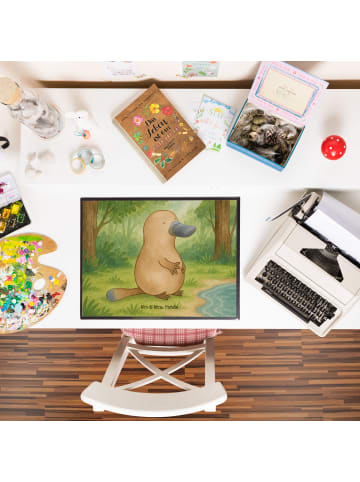 Mr. & Mrs. Panda schreibtischunterlage Schnabeltier Mut Design o... in Weiß