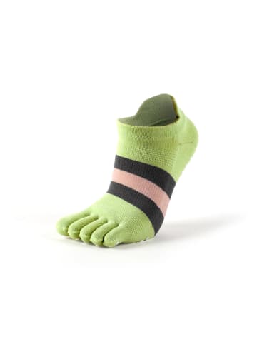 MUNADUNA Bunte Yoga-/Pilates-Zehensocken – Knöchelschutz – Anti-Rutsch in Grün/Grau