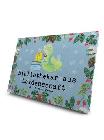 Mr. & Mrs. Panda Tee Adventskalender Bibliothekar Leidenschaft m... in Eisblau