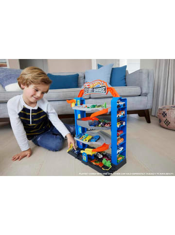 Hot Wheels City Stunt Garage-Spielset GNL70 Auto 3+ Aufzug kompatibel mit anderen Sets