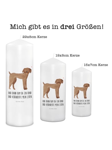 Mr. & Mrs. Panda Kerze Hund Dogge mit Spruch in Weiß