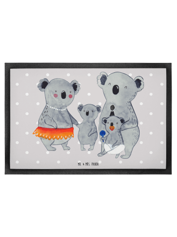 Mr. & Mrs. Panda Fußmatte Koala Familie ohne Spruch in Grau Pastell