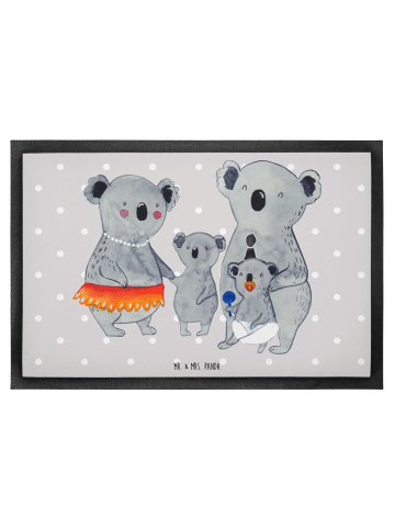 Mr. & Mrs. Panda Schmutzfangmatte Koala Familie ohne Spruch in Grau Pastell