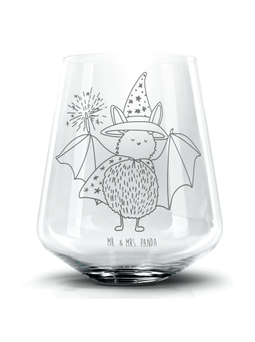Mr. & Mrs. Panda Glas Fledermaus Zauberer ohne Spruch in Transparent