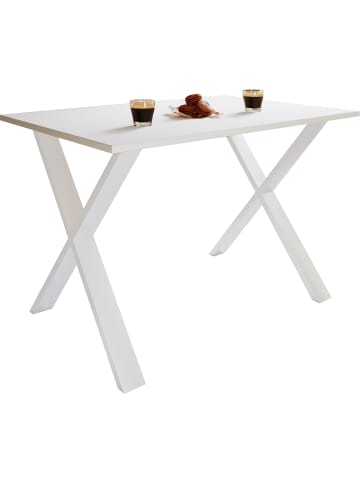 VCM  Premium Holz Esstisch Tisch Xona X Weiß in Weiß