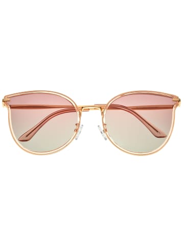 Bertha Polarisierte Sonnenbrille "Moon" in Gold/Pink