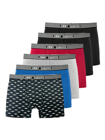 JIMMY SANDERS Boxer in Schwarz-Bordeaux-grau