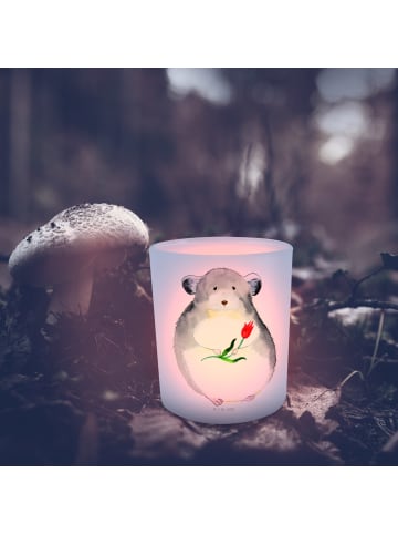 Mr. & Mrs. Panda Kerzenhalter Chinchilla Blume ohne Spruch in Transparent