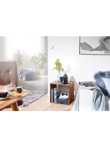 FineBuy Bücherregal in Braun / Sheesham / 43x33x43