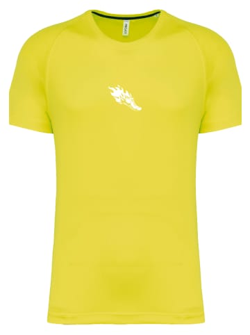 F4NT4STIC T-Shirt Sports Running Shoe T-Shirt in fluorescent yellow