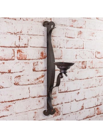 AltoBelli Wand Kerzenhalter FORIO Antik Braun Metall 42x12 cm