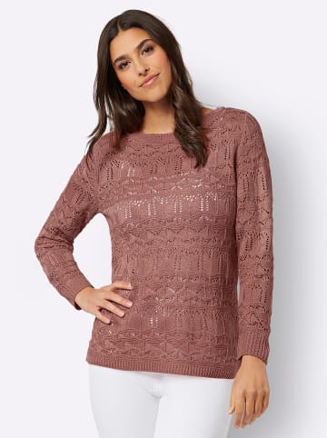Sieh an! Ajourpullover in rosenholz