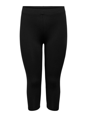 ONLY Carmakoma Kurze 3/4 Leggings Stretch Hose Übergrößen CARTIME in Schwarz