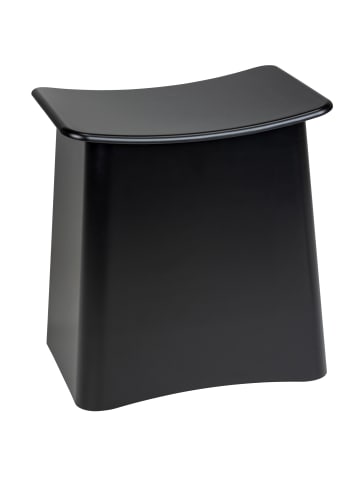 Wenko Wäschesammler mit Sitzfläche WING, 2in1 in Schwarz, (B) 45 x (H) 48 x (L) 33 cm