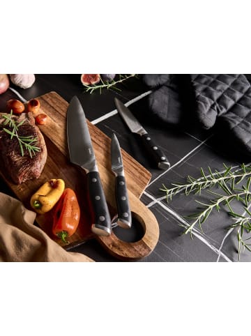 Beliani 4-tlg Küchenmesser-Set IKEDA in Schwarz