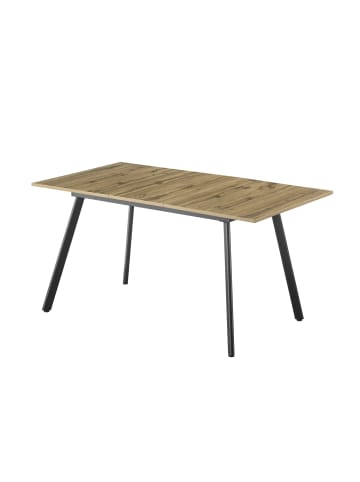 B&D Home Ausziehtisch MARA in Natureiche - (B)120-160 x (H)76 x (T)80 cm