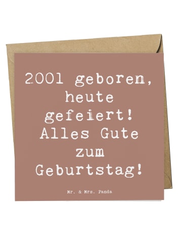Mr. & Mrs. Panda Deluxe Karte Spruch 2001 Geburtstag mit Spruch in Braun Pastell