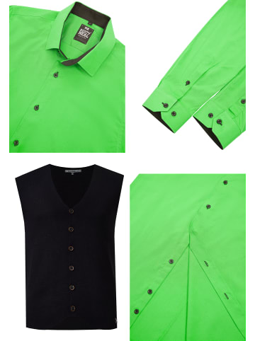 Rusty Neal Hemd mit Weste 2er Set in Grün