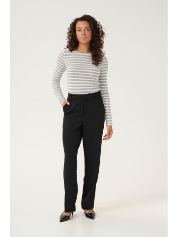 Kaffe T-shirt KAhanne Slim fit in Grey/Silver Lurex/Chalk Stripe