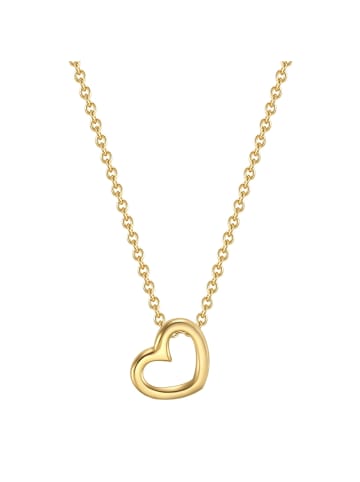 Trilani Halskette Herz Sterling Silber in gelbgold