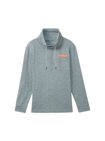 Tom Tailor Sweatshirt in mint grey navy injected