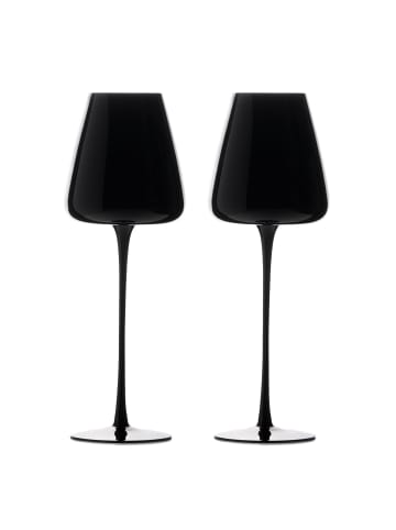 Intirilife Wein Glas Set 500ml in 2x 500ml Schwarz