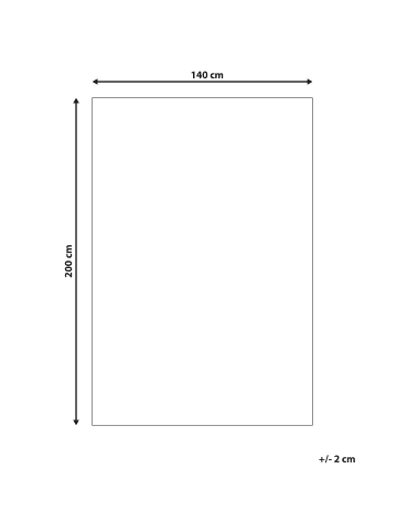 Beliani Vintage EZINE in Braun/Beige/Grün - (W) 140 x (H) 1 x (L) 200 cm