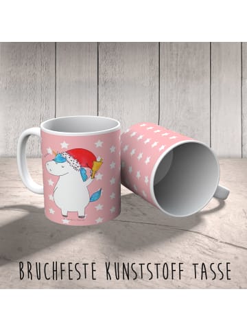 Mr. & Mrs. Panda Trinklernbecher Einhorn Weihnachtsmann ohne Spruch in Rot Pastell