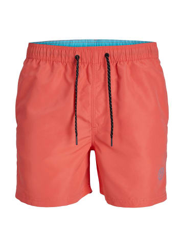 Jack & Jones Badeshorts 'Fiji Solid' in rot