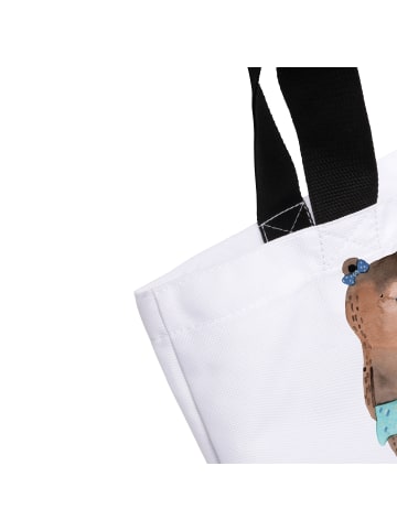 Mr. & Mrs. Panda Tote Bag Bär Freundin mit Spruch in Weiß