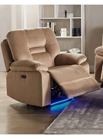 Beliani Fernsehsessel BERGEN in Beige - (W) 85 x (H) 101 x (L) 74 cm