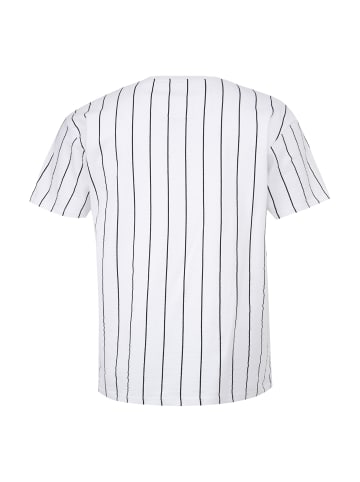 Karl Kani Small Signature Essential Pinstripe Tee in Weiß
