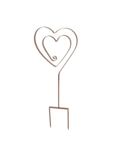 AltoBelli Gartenstecker AMORE Gartenstab HERZ Metall Echt Rost Patina 80 cm
