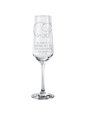 Mr. & Mrs. Panda Sektglas Wombat mit Spruch in Transparent