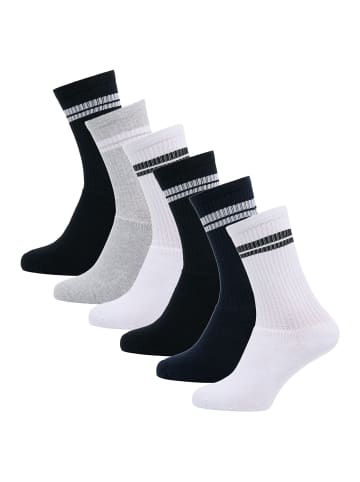 MO 6 Pack - Socken in 2X Weiss, 2X Schwarz, 1X Marine, 1X Hellgrau