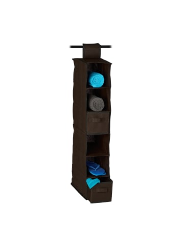 relaxdays 2 x Hängeregal in Braun - (B)14,5 x (H)82 x (T)30 cm