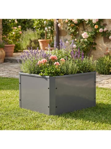 VCM  Metall Beet Pflanzkasten Blumentopf 50x40 Balora M in Schwarz