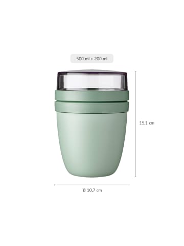 Mepal 2er Set Lunchpots Ellipse 500 + 200 ml in Nordic Green