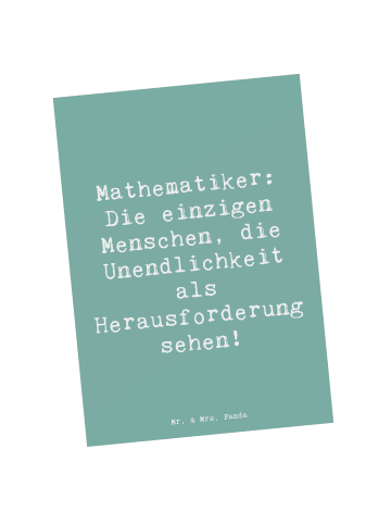 Mr. & Mrs. Panda Wanddeko Spruch Mathematiker Unendlichkeit mit ... in Meeresbrise