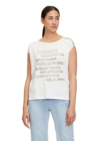 CARTOON Rundhals-Shirt mit Placement in Patch Cream/Green