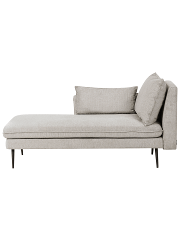 Beliani Chaiselongue YERRES in Grau/Schwarz - (W) 168 x (H) 79 x (L) 87 cm