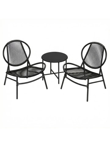 SONGMICS Gartenmöbel-Set Feliks in Tintenschwarz - (B)74 x (H)78 x (T)68 cm