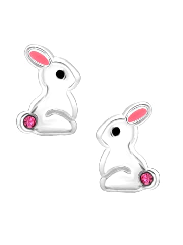 schmuck23 Silber-Ohrringe Hase 0,7 cm x 0,8 cm