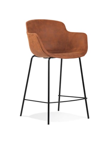 KADIMA DESIGN Barhocker Mikrofaser, 65 cm sitzhöhe, gepolstert mit Lehne