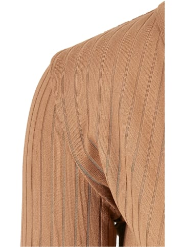 Urban Classics Urban Classics Damen Ladies Cropped Rib Wrapped Longsleeve in darktaupe