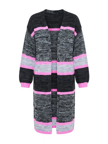 Ulla Popken Strickjacke in grau melange